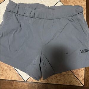 AFTCO Gray Athletic Shorts Lightweight Elastic Waist